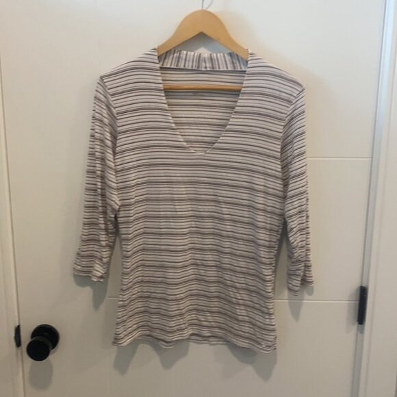 Columbia half sleeve striped shirt  medium - Picture 2 of 7